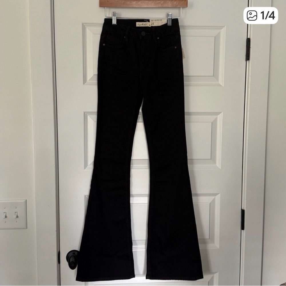 NWT unpublished Anthropologie - Janet  High Rise Black Jeans